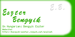 eszter bengyik business card